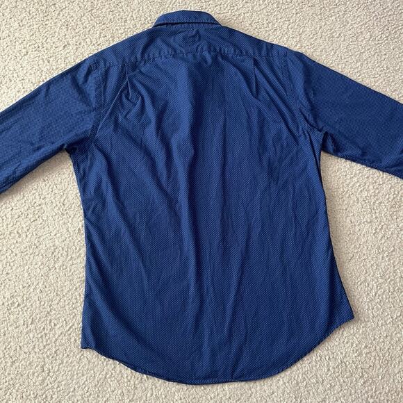 Polo Ralph Lauren Mens Blue Mini Polka Dot Long Sleeve Shirt Size Large - Picture 6 of 7